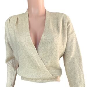 ASTR the Label Women's Off-White Neutral Color Long Sleeve Wool Mix Sweater XS
